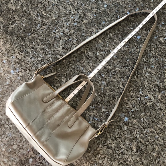 J CREW Factory Gray Leather Crossbody/Satchel Bag - Picture 16 of 16